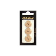 Dill Buttons 18mm 3pc 2 Hole Brown