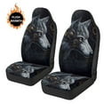 thumbnail image 3 of Uorisanigo Seat Covers for Cars, Trucks, & SUV - 2 Pcs Cool Wolf Print Front Seat Covers Premium Coral Fleece Cloth - Flurry Seats Cushion for SUV Interior Cover & Seats Cover Accessories, 3 of 7
