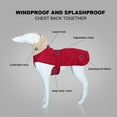 thumbnail image 2 of Pet Artist Warm Neck Dog Coat Large Dog Winter Clothes Thick Hoodie Dog Jacket Greyhound and Leash Hole, 2 of 12