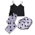 thumbnail image 1 of Gibobby Pijamas de Dos Piezas Ropa de dormir estampada para mujer, conjunto de pantalones cortos sin mangas de realce Sexy de piezas, ropa interior Sexy, traje de dormir, pijama (Morado, XL), 1 of 5
