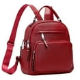 thumbnail image 3 of ALTOSY Small Leather Backpack for Women Fashion Shoulder Handbags 4 in 1 to Carry S71 Wine Red, 3 of 8