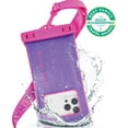thumbnail image 2 of Soap Bubble IP68 Waterproof Phone Pouch/Case with Triple Seal Protection, Adjustable Strap - Waterproof Fanny Pack for iPhone 16 Pro Max/iPhone 15 Pro Max/14/13/S25/S24/Pixel 9 - Iridescent, 2 of 5