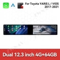 thumbnail image 2 of ZWNAV Dual 12.3 inch Screen Car Radio For Toyota YARiS L/VIOS 2017-2021 Android GPS Navigation Multimedia Video Player Stereo Receiver Head Unit, 2 of 14