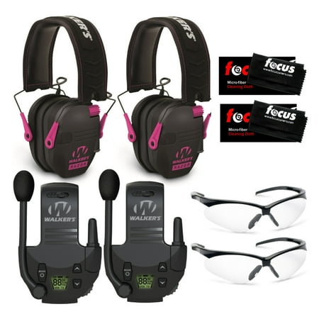 UPC: 0663701821413 | Walkers Razor Slim Electronic Muff (Black/Pink  2-Pack) Bundle
