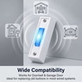 thumbnail image 6 of NOGIS Lighted Doorbell Button, Garage Door Opener Switch with LED Light, Wall Mounted Push to Exit Ringer Button (White, 2 Pieces), 6 of 7