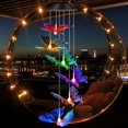 thumbnail image 1 of Campanas de viento de mariposa azul de energía solar, decoración al aire libre, decoración de jardín, decoración de balcón, decoración de pasillo, 1 of 5