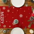 thumbnail image 5 of Christmas Table Runner, Red Merry Christmas Trees Snowflakes Table Runner, Christmas Tableware Home Indoor Decor, 13x108 inch, Polyester, 5 of 8