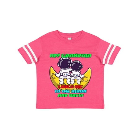 

Inktastic My Grandma Loves Me Astronaut Gift Toddler Boy or Toddler Girl T-Shirt