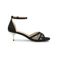 thumbnail image 3 of BLISSFUL STEP Women's Satin Rhinestone Stiletto Heel Sandals, 3 of 7