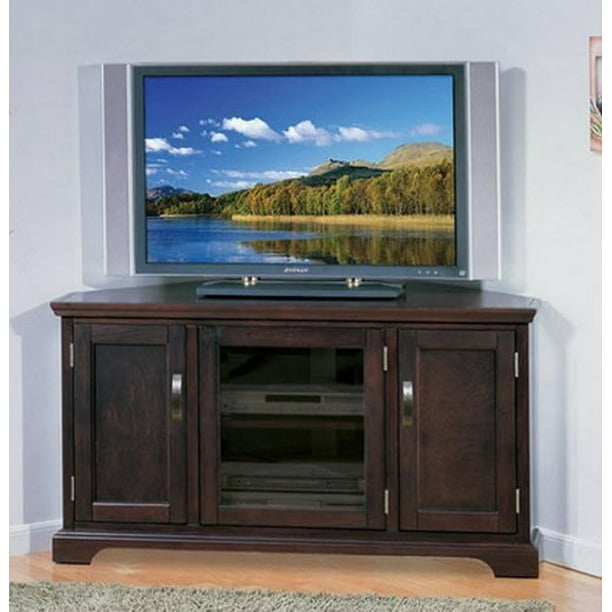 Corner Entertainment Center Tv Stand Big Screen Media Console Units Home Armoires Chocolat Com Console Entertainment Units, Armoires For Tv
