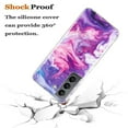 thumbnail image 2 of Allytech Marble Series Case for Samsung Galaxy S22, Galaxy S22 5G 6.1" Cover 2022, Shock Absorption Bumper Soft TPU Women Girl Cover for Samsung S22, Purple Marble, 2 of 5