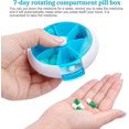 thumbnail image 3 of Pastillero semanal de 2 piezas, pastillero impermeable, caja de viaje para medicamentos, pastillero portátil, dispensador de medicamentos con 7 compartimentos, 3 of 5