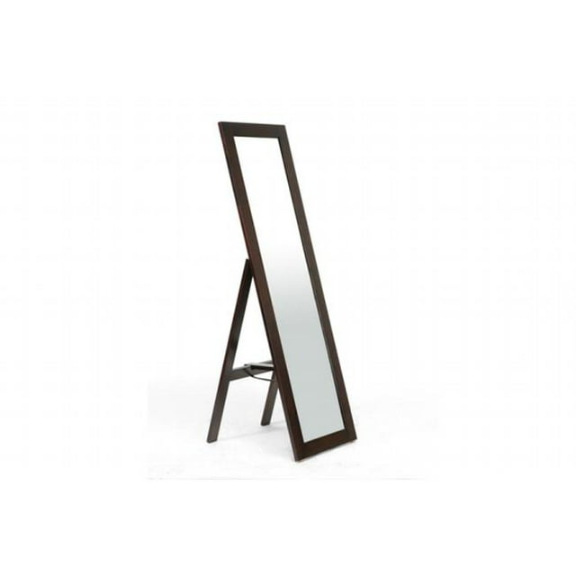 Wholesale Interiors Mirror-0506071 Lund Miroir Moderne en Bois Brun Foncé avec Support Intégré
