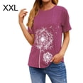 thumbnail image 2 of Sonducket Camisa de manga corta con estampado de de león y cuello para mujer Prendas para la parte del cuerpo Rosa roja XXL Sonducket AP002414-30, 2 of 6