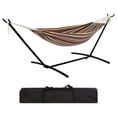 thumbnail image 2 of 2-Person Hammock with Heavy-Duty Steel Stand,Portable,Easy Assembly, Up to 660lbs with Travel Bag for Camping Outdoor/Indoor Patio Backyard, 2 of 8