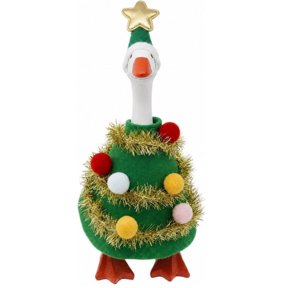Desk Goose Outfits Fit 7 Inch Desk Goose Statue, Christmas Thanksgiving Mini Goose Costumes with Hat, Fall Winter Holiday Office Home Decor