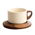 thumbnail image 2 of Cup and Saucer Set, Vintage-style Aesthetic Coffee Cup, Coffee Mug with Saucer, Tea Cup and Saucer Set, Ceramic Mug, 2 of 4