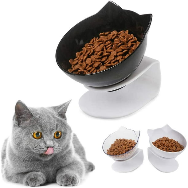 Cat Food Bowls, 15 ° Tilting Cat Bowls Double Cat Food Bowls