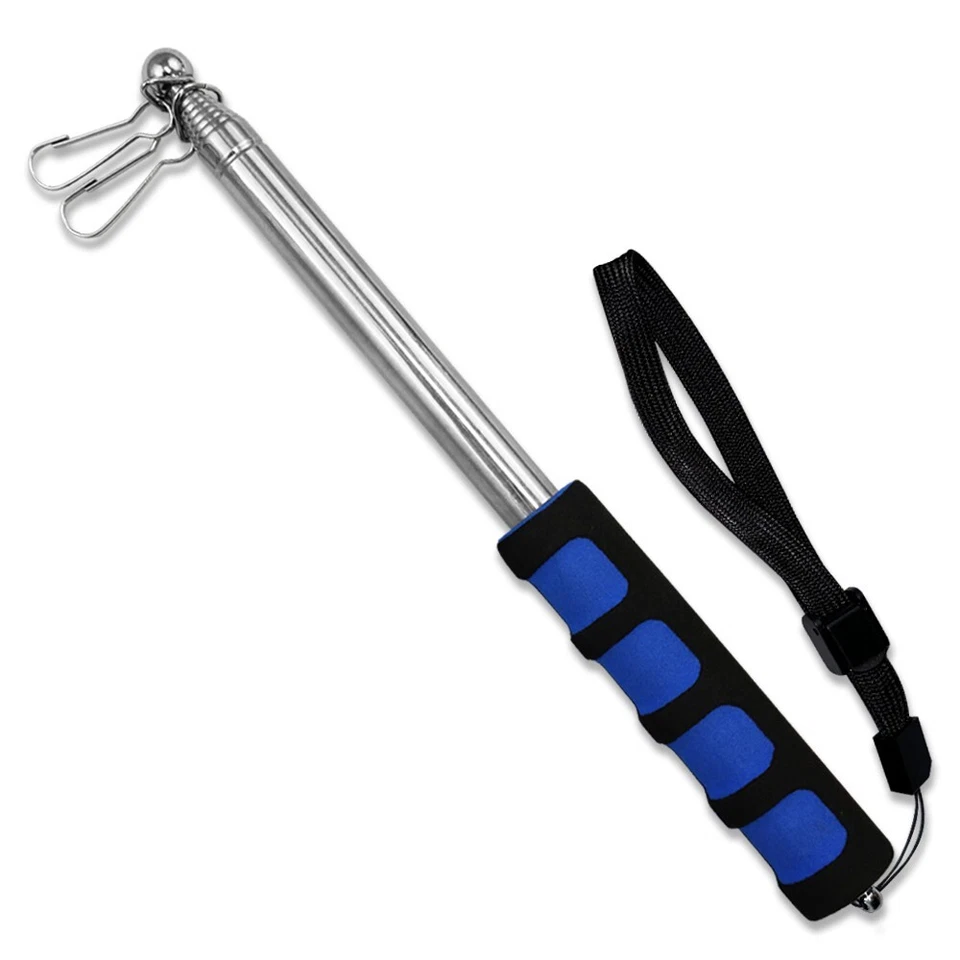 Blue 5Ft Compact Flag Pole 5Ft Hand Held Pole Collapsible Parade Tour Group Pole