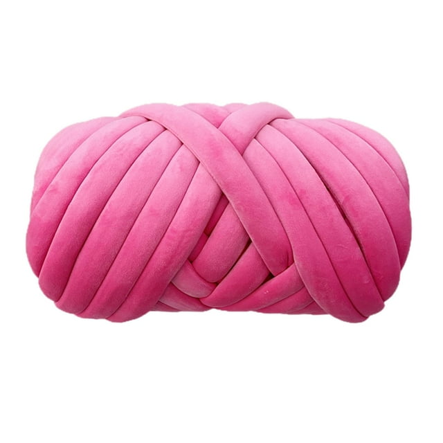 Hilo grueso para crochet, hilo gigante, ligero, duradero, diámetro de 1,97 pulgadas, hilo jumbo Rosa Rosa