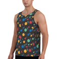 thumbnail image 2 of Pofeuu Vintage Records Print Men's Workout Tank Tops Sleeveless Muscle Gym Shirt Quick Dry-3X-Large, 2 of 7