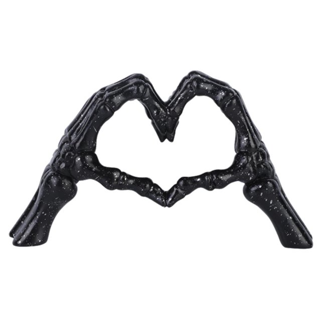 Adornos de escritorio TQEHS Hueso de mano y corazón de Halloween 24*13cm