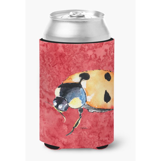 Lady Bug en abrazador aislante de bebidas en lata o botella roja Caroline's Treasures 8869CC