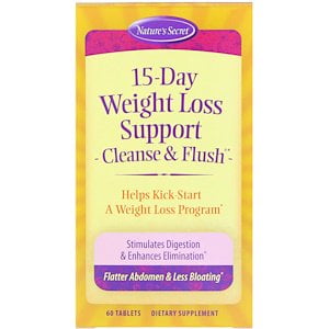 Nature's Secret, 15-Day Weight Loss Support, Cleanse & Flush, 60 Tablets (Pack of