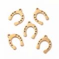 thumbnail image 2 of 20pcs 201 Stainless Steel Horseshoe Golden 13.5x10.5x1mm Hole: 1mm, 2 of 3