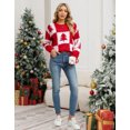 thumbnail image 6 of Sweaters for Women Color Block and Christmas Tree Printed Pullover Sweaters Crew Neck Warm Knit Sweater Shermie, 6 of 9