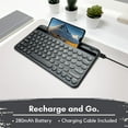 thumbnail image 4 of Macally Small Bluetooth Keyboard for iPhone iPad and Tablet - Multi Device Compatibility - Bluetooth Tablet Keyboard (Built-in Stand/Slot) - 78 Key iPad Wi, 4 of 7