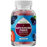 Phytoral Berry Flavored Fiber Gummies for Adults - Tasty Prebiotic Fiber Supplement for Digestive Health and Immune Support - 60ct