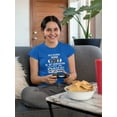 thumbnail image 2 of Old School Gamer 1987 16 Bit Generation True Gamers Never Die Women Royal Blue T-Shirt, Female x-Large, 2 of 4
