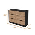 thumbnail image 3 of FM FURNITURE Marion Slide And Pull Dresser Four Drawers Engineered Wood Black, 3 of 8