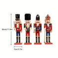 thumbnail image 6 of Dserfhy Wooden Nutcracker Decor 30cm Hand-Painted Soldier with Moving Jaw Christmas Mantel & Tree Decoration Festive Gifts, 6 of 8