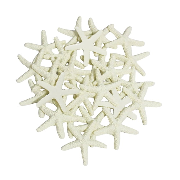 LJY 25 Pcs Crayon en Résine Beige Starfish pour Décoration de Mariage, Décoration Maison et Projet d'Artisanat, 2.3 Pouces