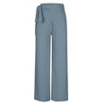 thumbnail image 4 of VEKDONE Pantalon Long en Coton et Lin pour Femmes Bleu G, 4 of 7