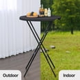 thumbnail image 6 of JINSEED 32'' Round Folding Table, Portable Bar Height Table with Removable Legs for Indoor Outdoor Event Wedding Party Commercial Use, Black, 6 of 9