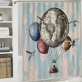 thumbnail image 6 of Orinice Balloons Bathroom Decor Set Luxurious Graphic Print Polyester Fabric Fashion Shower Curtain with Hooks Chic Modern Home Bathtubs Bathroom Decoration 36x72, 6 of 7