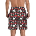 thumbnail image 3 of Kdxio Red Mushrooms Pattern Mens Casual Shorts - Drawstring Summer Beach Sports Shorts for Men, 3 of 9