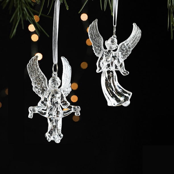 CAIROYAR Decoración de árbol de Navidad de cristal acrílico copo de nieve alce carámbano Festival de invierno 2025 Productos Fiesta Vestido de año nuevo