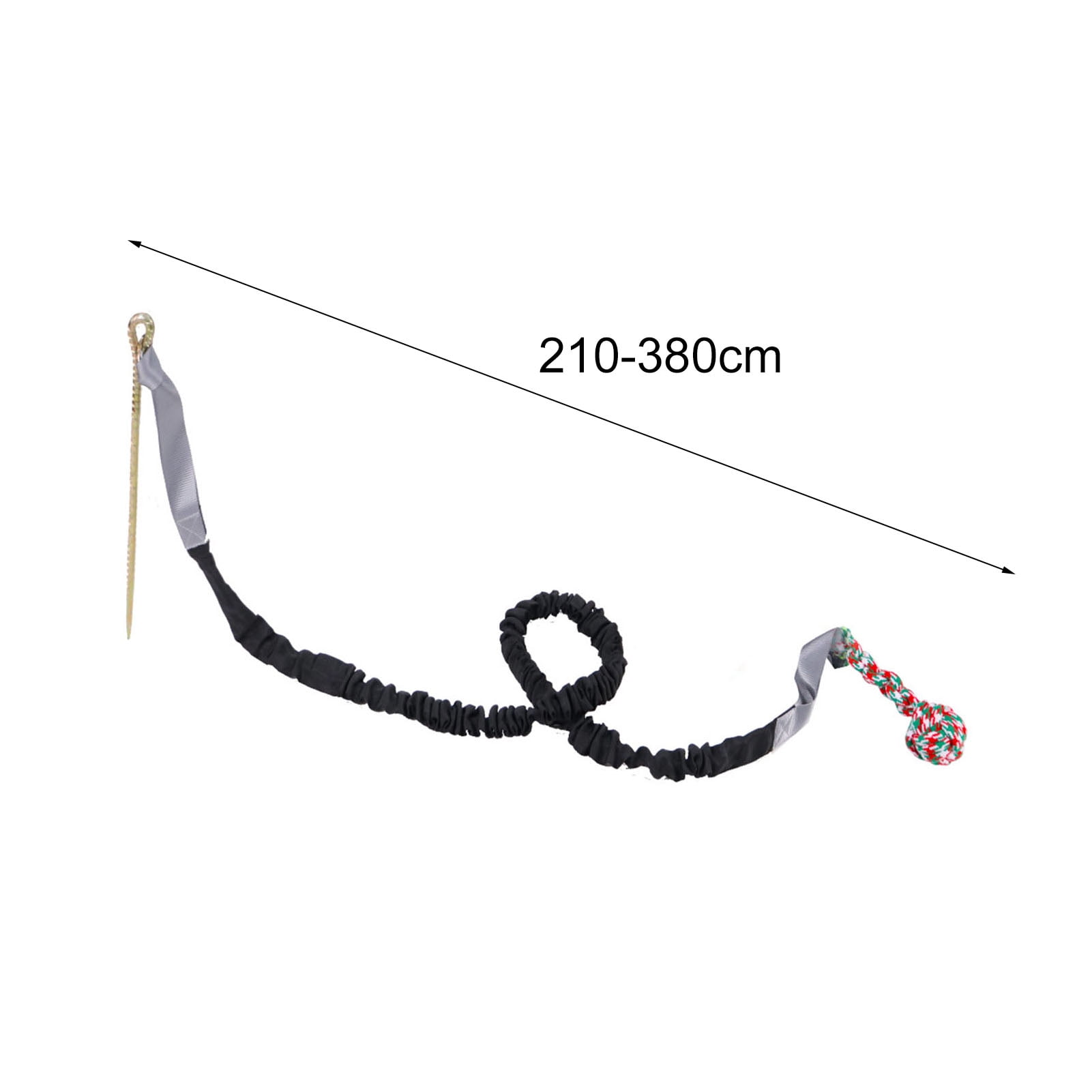 YIFAEUX Dog Bungee Tug Toy Outdoor Tether Tug of War Toy with Stake for Large Medium Dogs Indestructible Cotton Rope Dog Chew Toy for Aggressive Chewers