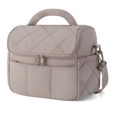 Soft Insulated Lunch Bag for Women Cute Quilted Lunch Box Meal Holder Lightweight Puffy Design Padded Waterproof Lunch Tote Reusable Lunch Cooler for Work Picnic Travel