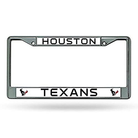 Rico Industries Marco de Placa de Licencia Estándar de Cromo de los Houston Texans de la NFL, 6 x 12.25"