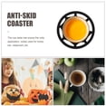 thumbnail image 2 of 12pcs Halloween Cup Mat Hollow Designed Placemat Felt Dinner Table Decor, 2 of 9