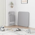 thumbnail image 3 of Goldensoil 3 Piece Folding Table and Chair Set, with PU Cushion, Gray, 3 of 7
