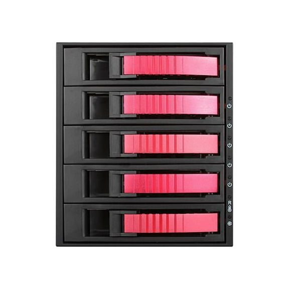 iStarUSA BPU-350HD-RED 3 x 5.25" to 5 x 3.5" 2.5" 12Gb/s HDD SSD Hot-swap Rack
