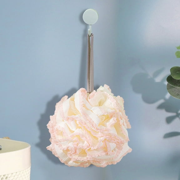 Tupukom Bath Sponge Bath Accessories Soft Loofa Exfoliating Body Scrubber Mesh Shower Puff Pouf Ball Luffa for Men and Women