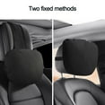 thumbnail image 4 of xaoyunyn Suede Car Headrest Cushion,Ergonomic Neck Support Pillow with Adjustable Strap,Removable & Washable Cover,Comfortable for Long Run, s Car Seats,Black, 4 of 7