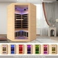 thumbnail image 4 of OUTEXER 2 to 3 Person Infrared Sauna Home Saunas,2100W Low EMF Canadian Hemlock Luxury Indoor Saunas Dry Sauna Home Spa Room with 7 Chromotherapy, Reading Lights, Bluetooth Speakers, Oxygen Bar, 4 of 8